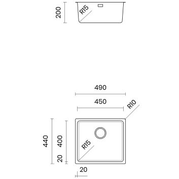 Das perfekte Edelstahlspülbecken für Ihren 60-cm-Unterschrank - TASCA ADRIA 45