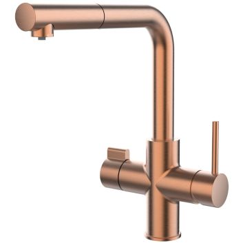 Ausziehbare Küchenarmatur TASCA GEA PVD COPPER mit Wasserfilter