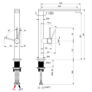 TASCA kuhinjska armatura DEDA INOX