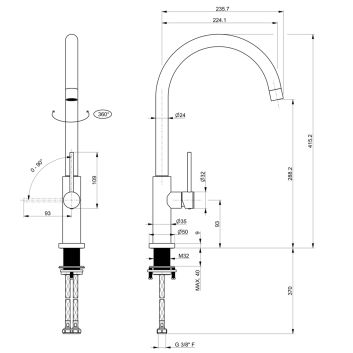 TASCA küchenarmatur ZENO INOX