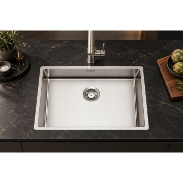 PURA 60 – enojno pomivalno korito za 70 cm omarice, brez odcejalnika
