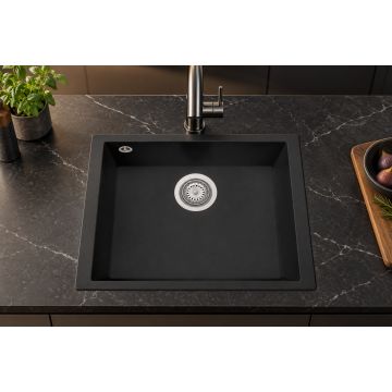 MITO 56 SOTTOTOP – črno podvgradno pomivalno korito za 60 cm omarico