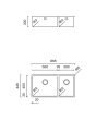 Küchenspüle aus edelstahl mit 2 becken TASCA CANOVA 86 L