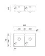 Dvojno inox pomivalno korito TASCA PURA 86 IF 2V
