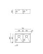 Edelstahl doppelbecken küchenspüle TASCA RAGGIO ZERO 74 2V