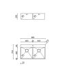 Küchen Einbauspüle doppelbecken TASCA RAGGIO ZERO IF86 2V