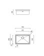 Hochwertige Workstation TASCA Harmony HA70F - Edelstahl Spüle