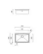 Hochwertige Workstation TASCA Harmony HA70F - Edelstahl Spüle